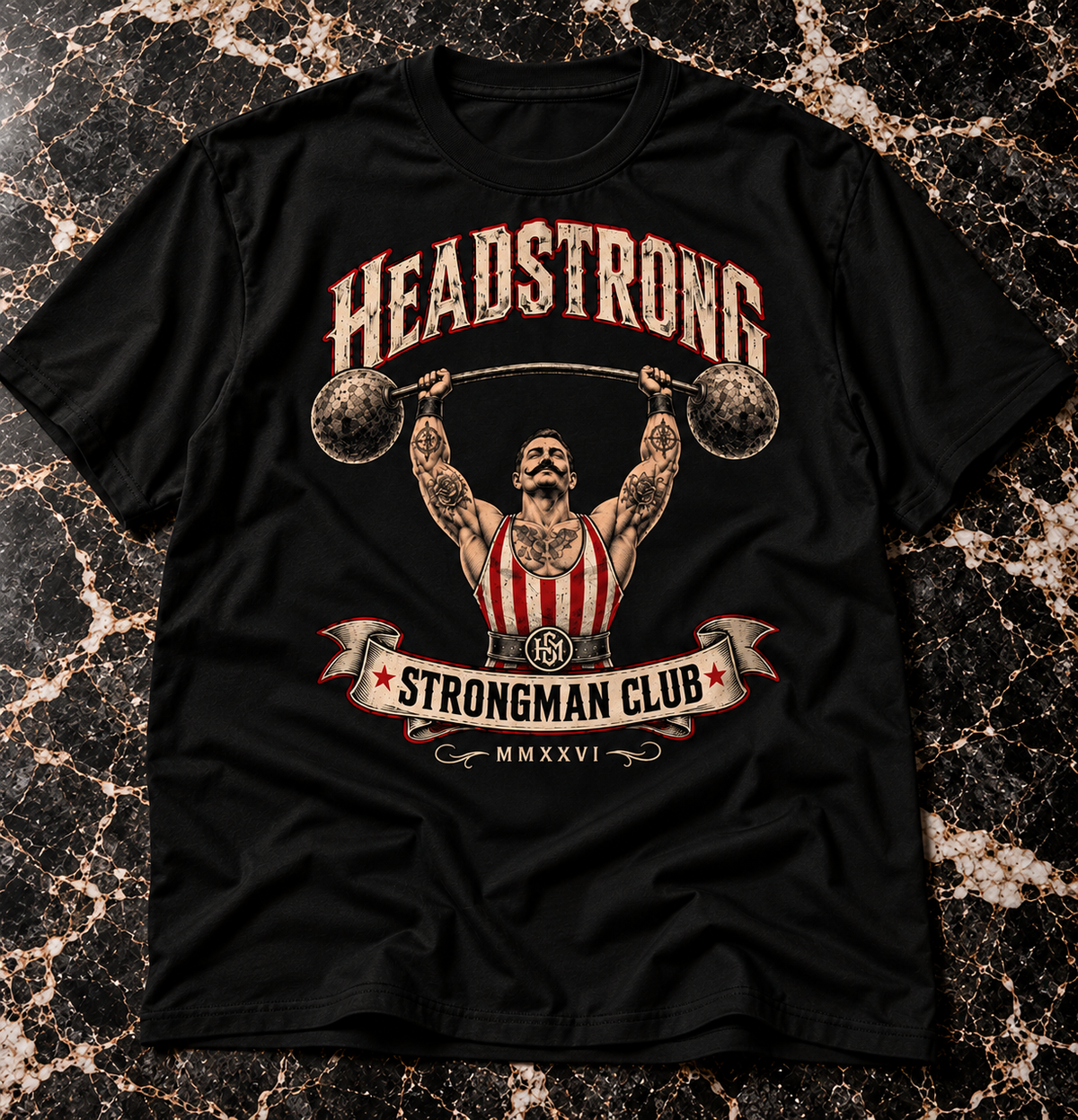 Strongman (Front Logo) Heavyweight Tee